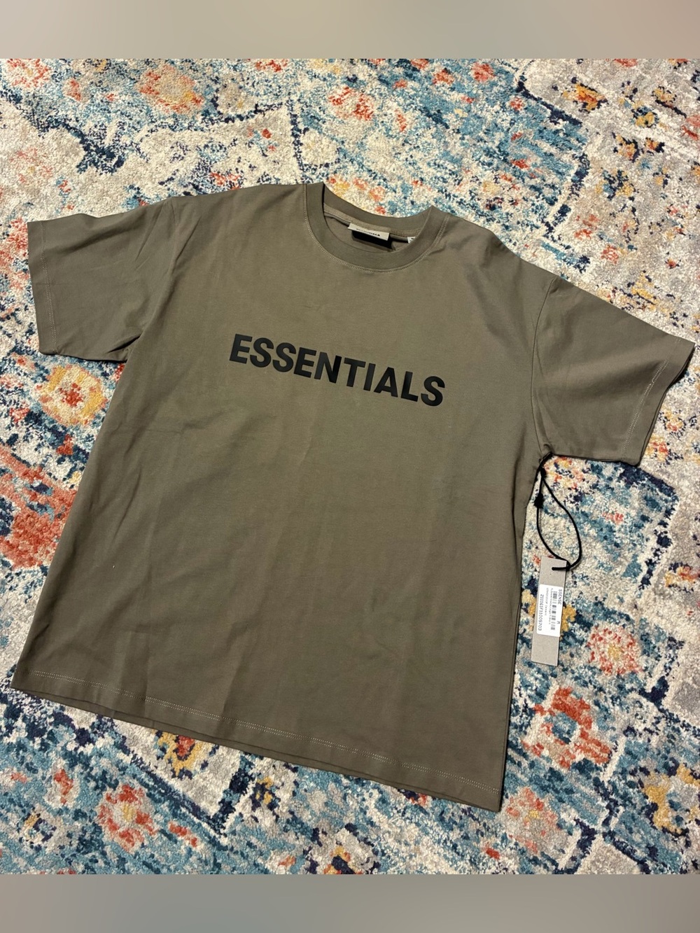 Fear of God ESSENTIALS Cement Green Logo Tee